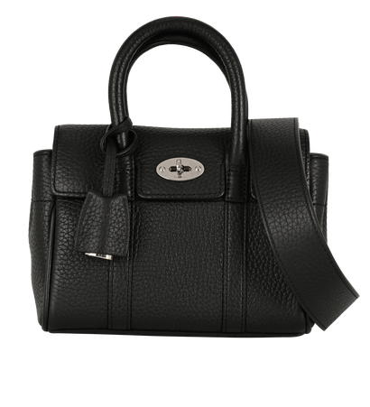 Mini Bayswater, &pound;650, Handbags, Black, Leather, Front view